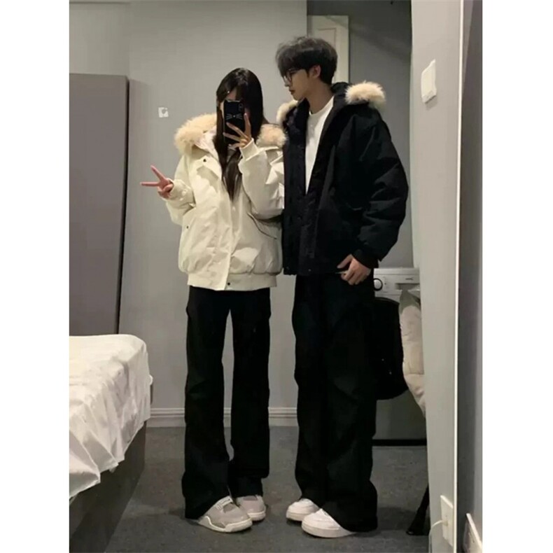 现货毛领连帽棉衣加厚外套品质款男女款1408（网图）MY25-P85,男装棉衣,四季星座1408（原星座1613）