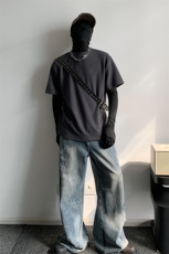 主推25夏季肌理感短袖T恤男装半袖打底衫夏装青少年体恤S402特P23，男装T恤，电商A233-1