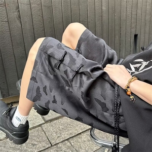 新中式风短裤男士夏季薄款冰丝宽松运动休闲中裤XXG121图片