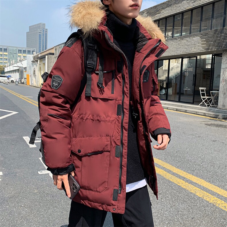 仓库桥园路现货足连帽工装户外情侣加厚学生白鸭绒羽绒服R2021P90,男装羽绒服,星座301D-5(原星座1415）