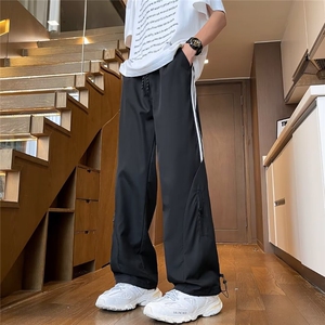 户外条纹伞兵裤男春季宽松休闲直筒冲锋裤子 KX29图片