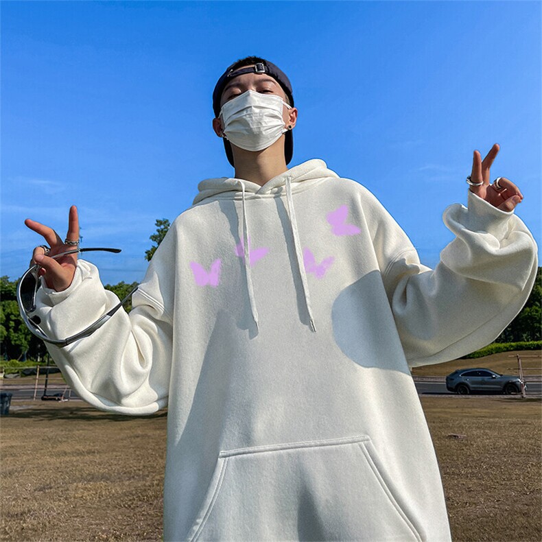 抖音得物供货可提供视频春装重磅美式宽松连帽卫衣DL2439,男装卫衣,电商A486-1