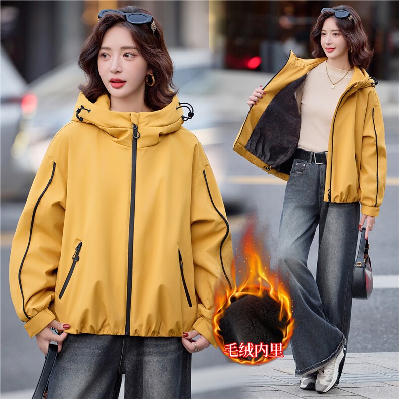 档口现货2025年冬季休闲/淑女新款女装休闲棉衣外套派克服,女装派克服,靓星雨
