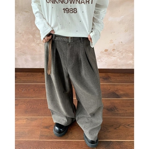 春秋新款裤子女糯米裤休闲长裤高腰宽松显瘦直筒阔腿裤K6638-P69,宽松的阔腿裤怎么搭配图片