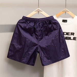 现货100锦纶轻薄速干四分短裤情侣基础款户外休闲沙滩裤