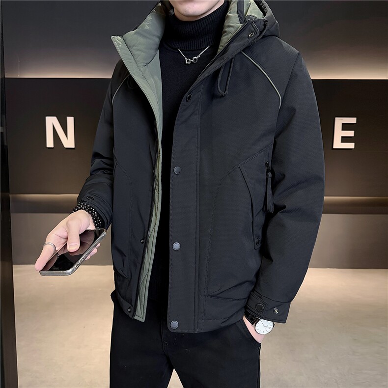 M-4XLB3533725P235咖啡连帽羽绒男士冲锋衣【308】,男装夹克,电商B353