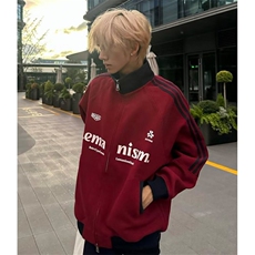 侧条纹棒球服男款秋冬麂皮绒运动夹克高街痞帅外套WY33，男装夹克，星座1116A（原606A-3）