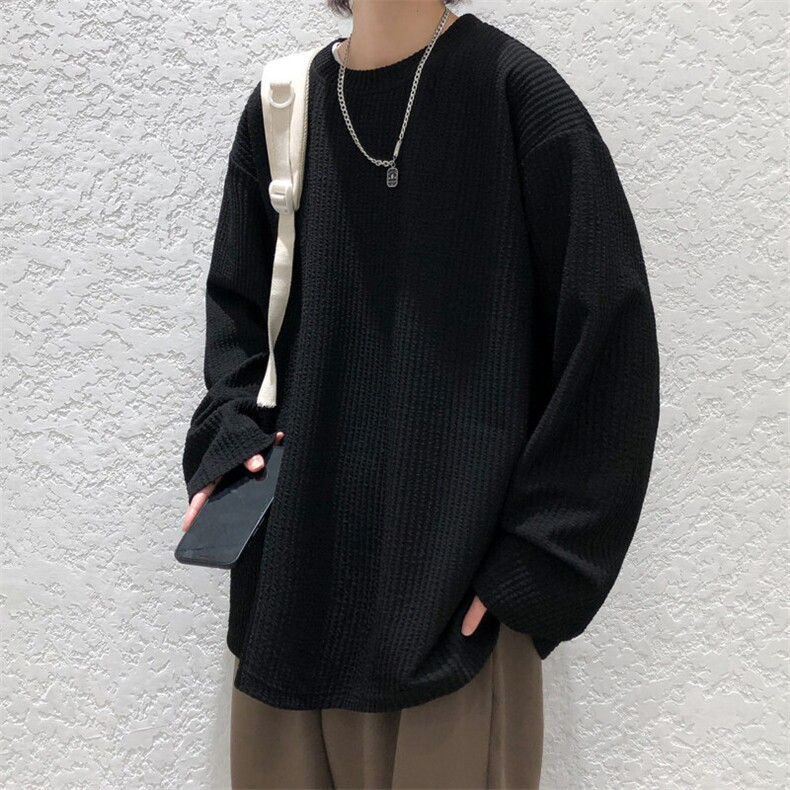 现货重磅400g高品质大码长袖T恤男垂感打底衫T33特批P40，男装T恤，电商A351