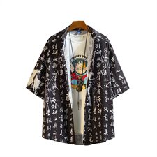CS09--P452021新款男士日系五分短袖衬衫男中国风宽松大码花衬衣，男装衬衫，电商B369（原A024）