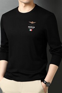 QLM55182男士2024年春季新款长袖t恤青年休闲圆领P55,女鞋休闲鞋,电商B360