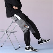 7XL-M2023春季新款港风休闲工装长裤男加肥加大码束脚裤控价79，男装休闲裤，钱塘717(原712)