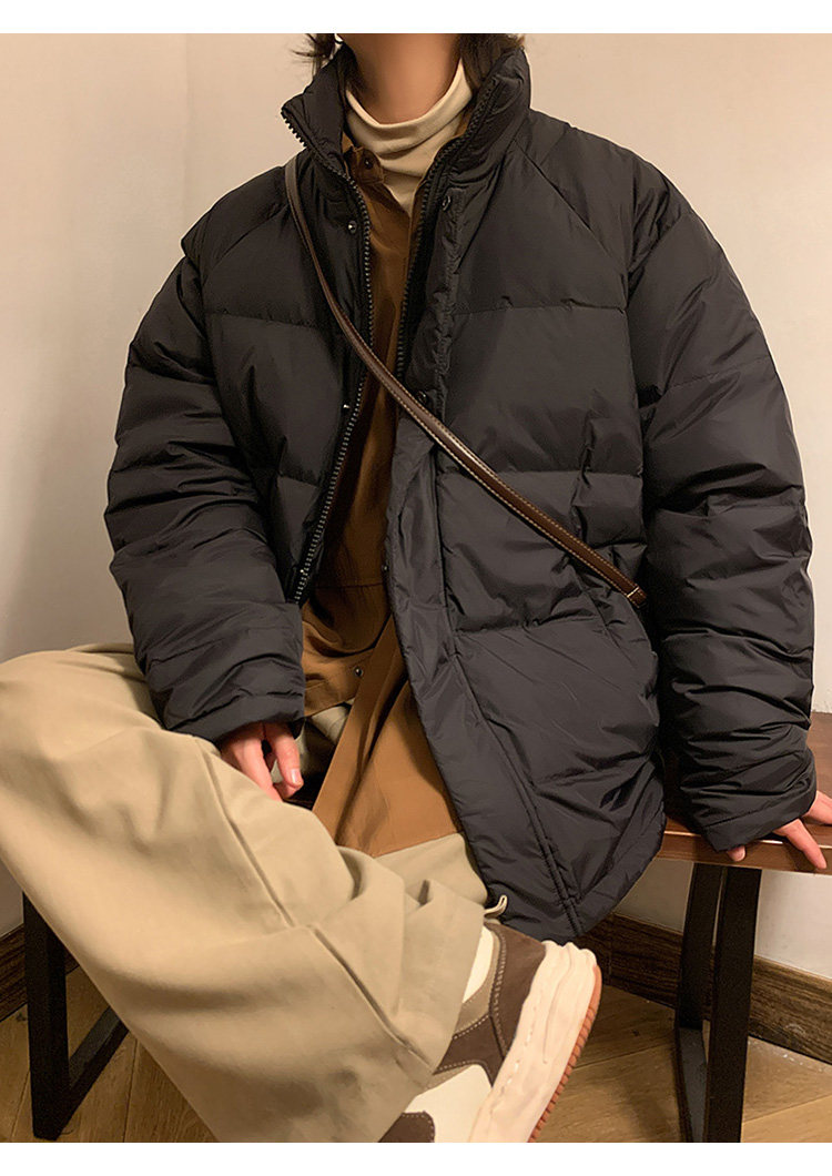 纯色立领情侣大码可穿200斤短款轻薄插肩袖得物白鸭绒羽绒服,男装羽绒服,星座301D-4(原星座1004-4）