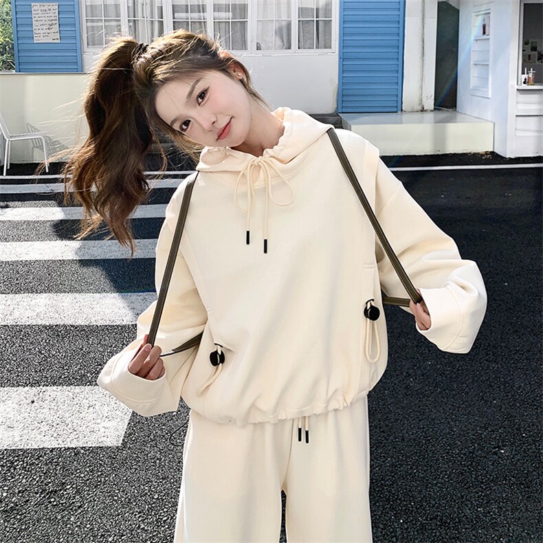 春装新款休闲连帽卫衣长裤两件套2C317A-8506-P170-K228,女装套装/套裙,2C317A