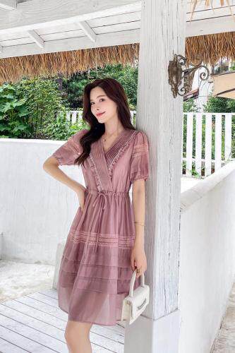 天丝工艺设计风格连衣裙，女装连衣裙，天使公主