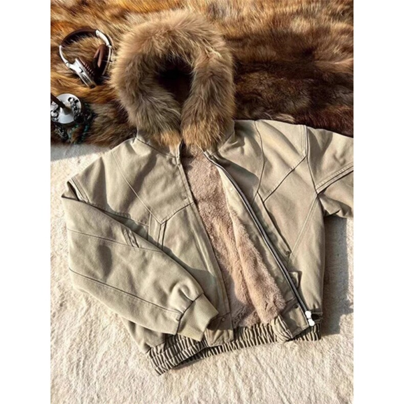 【有货】DW270-P198美式复古大毛领可拆卸棉服男士秋冬季保暖外套,男装棉衣,星座603-2