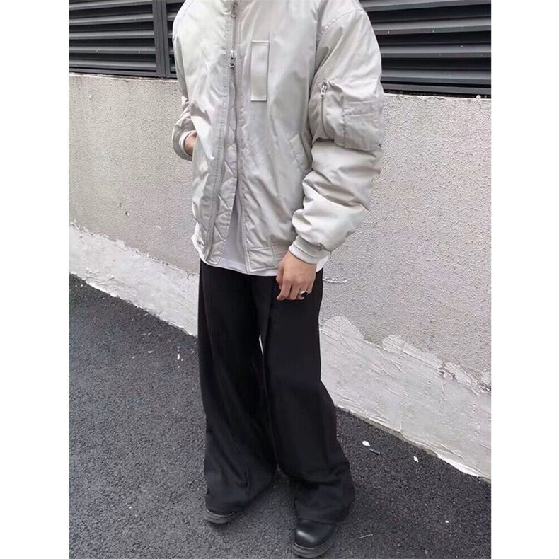 刺绣新款冬季美式大码棒球服加厚百搭男设计胖子高街潮牌宽松外套,女装短外套,四季星座505