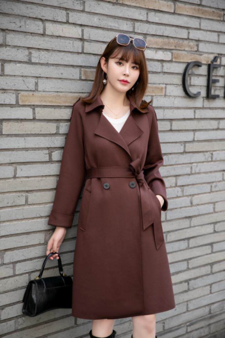 现货供应：斜纹空气层面料休闲风衣M一XXL，女装风衣，拉思维加丝