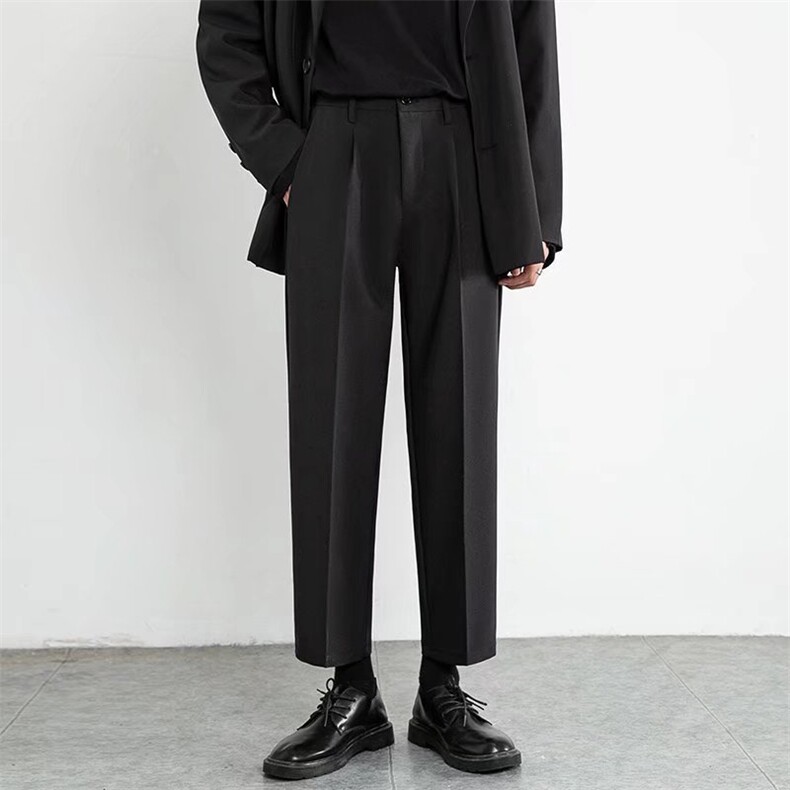 西裤男春夏新款韩版宽松冰丝坠感九分裤CY96-P40,男装西裤,星座214-5