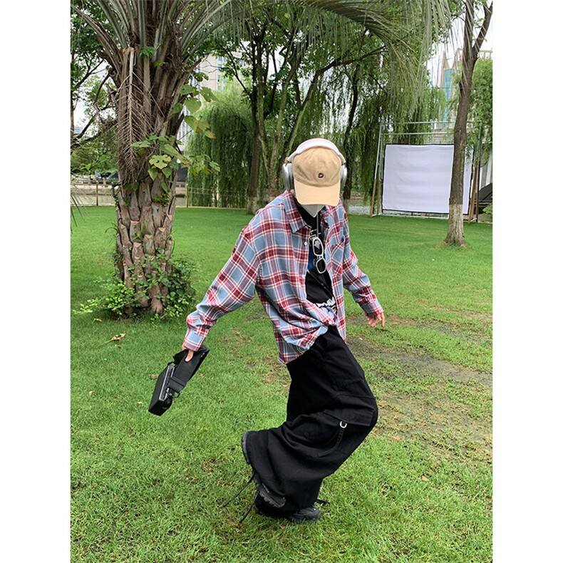 特P38无差价新款秋季百搭格子时尚长袖衬衫-HS2289非网图,男装衬衫,电商A003