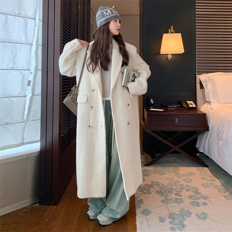 格纹大衣内胆羽绒服2024冬女甜美长款小个子加厚韩系西装毛呢外套,女装羽绒服,2C085