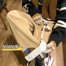 22冬加绒加厚港风灯芯绒休闲裤B266-9521-P55，男装卫衣，星座B257-1