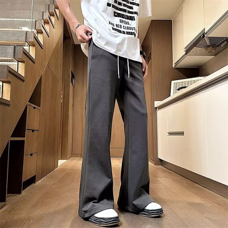 休闲卫裤男款cleanfit美式复古简约宽松直筒显瘦微喇长裤NA894,男装休闲裤,星座1116A-1（原606A）