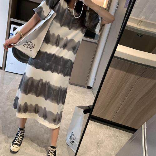 泼墨宽松长裙，女装，XTZ style