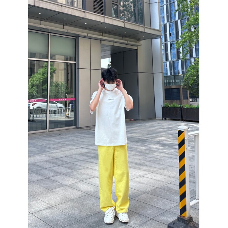 24年春夏季水洗高街vibe直筒宽松阔腿五色牛仔裤NZ2310-P55控78,男装牛仔裤,星座1002-1