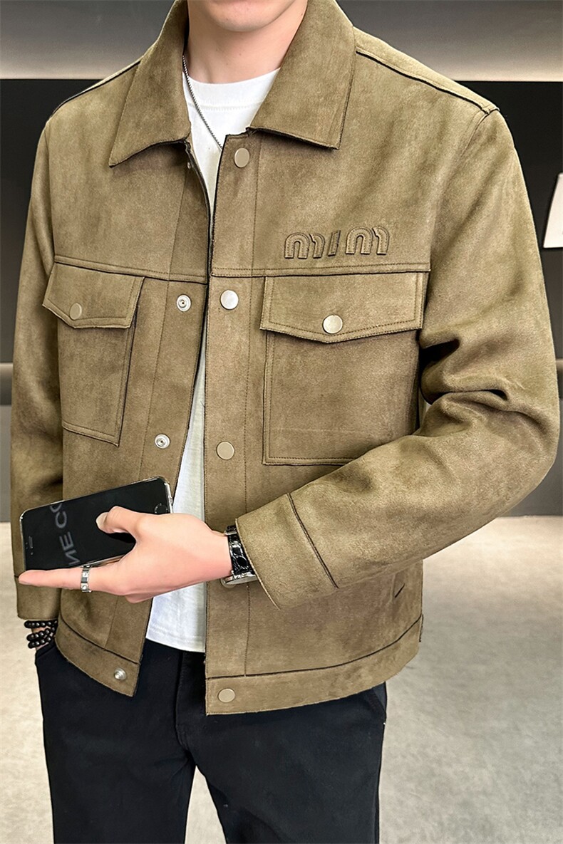 新款外套男鹿皮绒男装夹克时尚休闲百搭衣服C317-JK9519-P145,男装夹克,电商C317