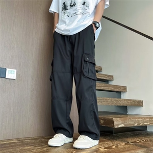 工装休闲裤男韩版潮流多口袋个性百搭2024夏季ins长裤K5110-P49图片
