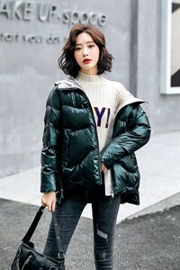 女款2020年冬装新款韩版简约宽松小个子棉衣棉袄外套图片