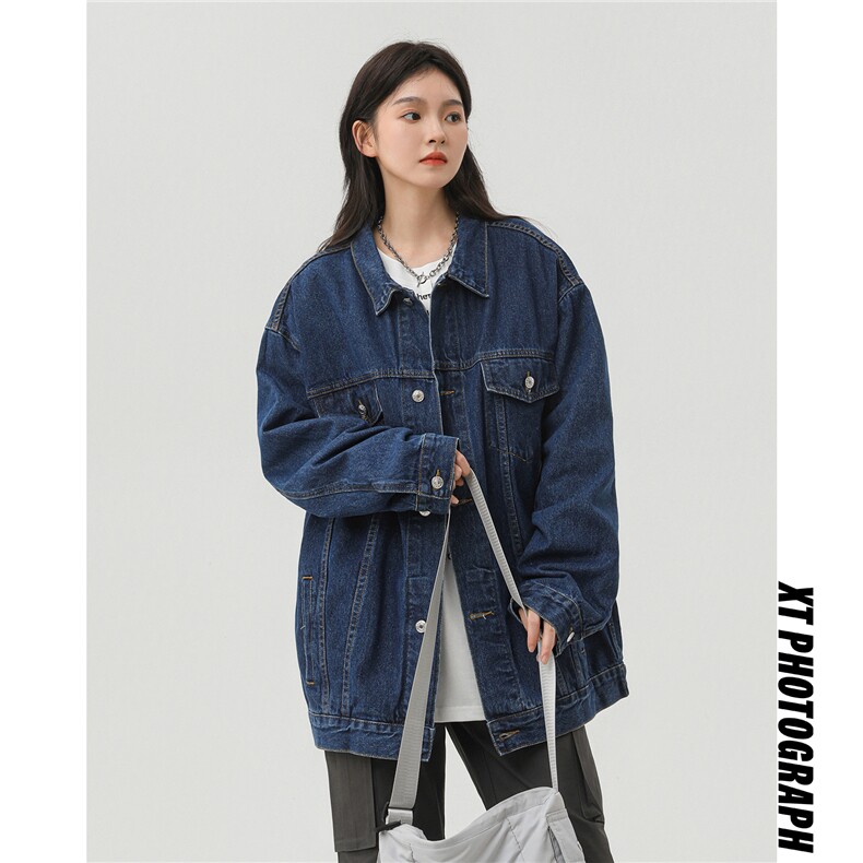 新款多口袋潮流水洗牛仔夹情侣外套N606/P98,女装短外套,星座202-3