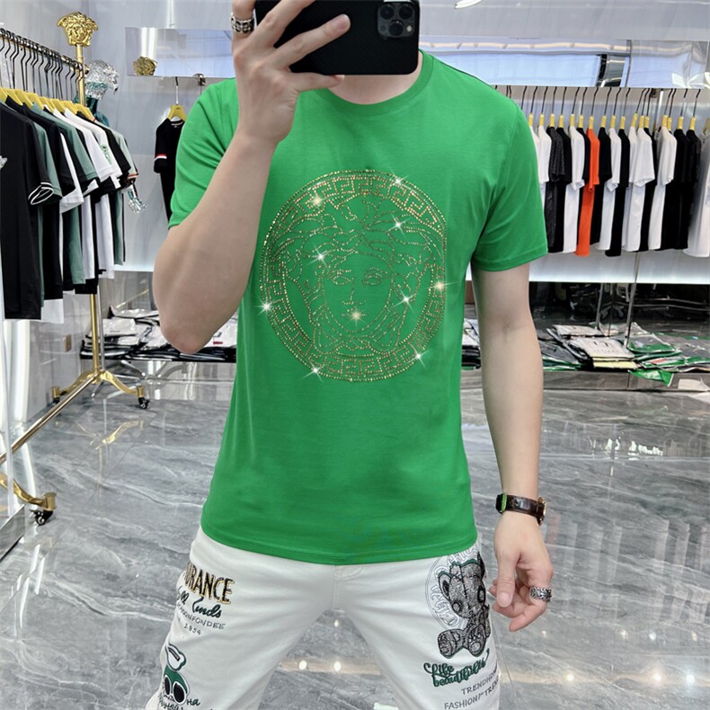 新款时尚高端精品欧货夏季男T恤短袖潮流抖音A227B-A-718-P45,男装T恤,电商A227B（原钱塘4066-1）