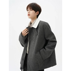 潮流混纺前纤丝套棉服ins文艺慵懒流行时尚新款简约百搭W6869-P75，男装棉衣，星座412-3