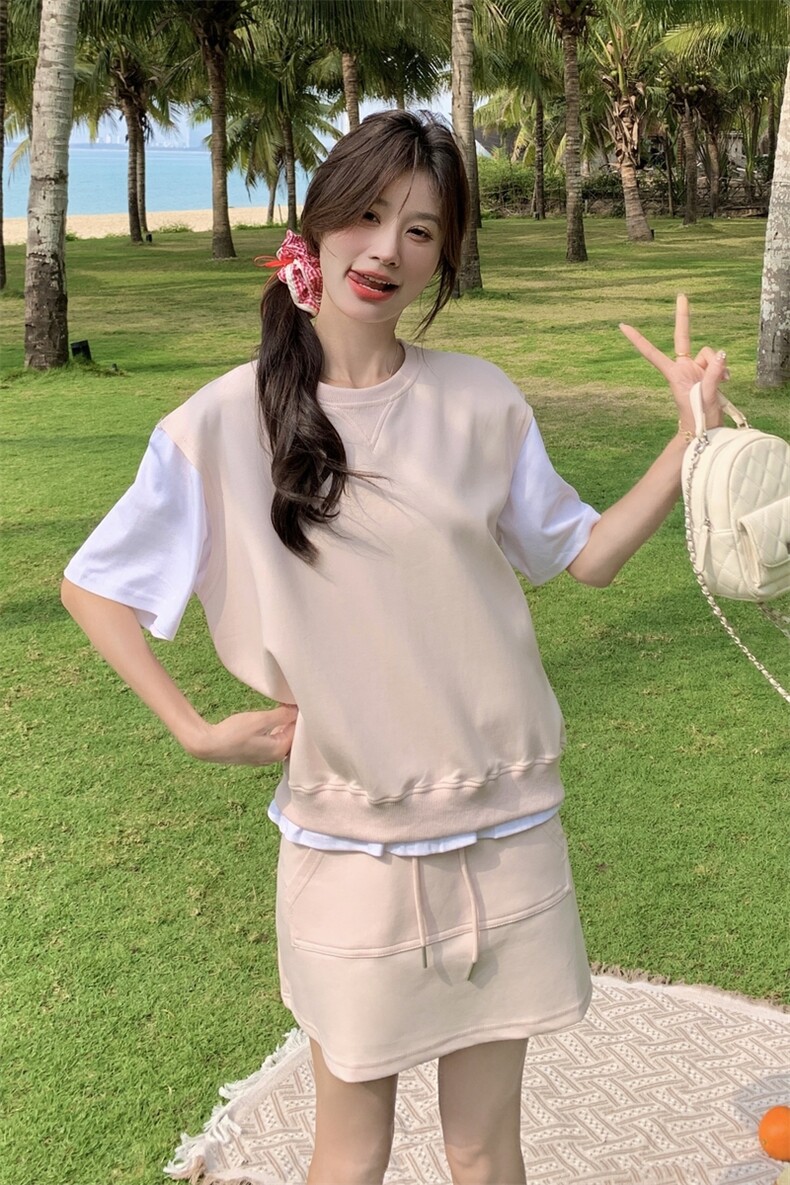 夏装新款！大量现货！卫衣拼接休闲两件套2C133-8916P140K198,女装套装/套裙,2C133