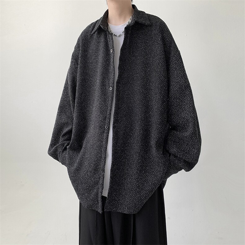 港风宽松长袖厚款衬衫男KD624-P30,男装衬衫,电商D312-1
