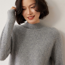 时尚保暖半高领羊绒衫优雅显瘦百搭必备，女装羊绒衫，米琪莲羊绒