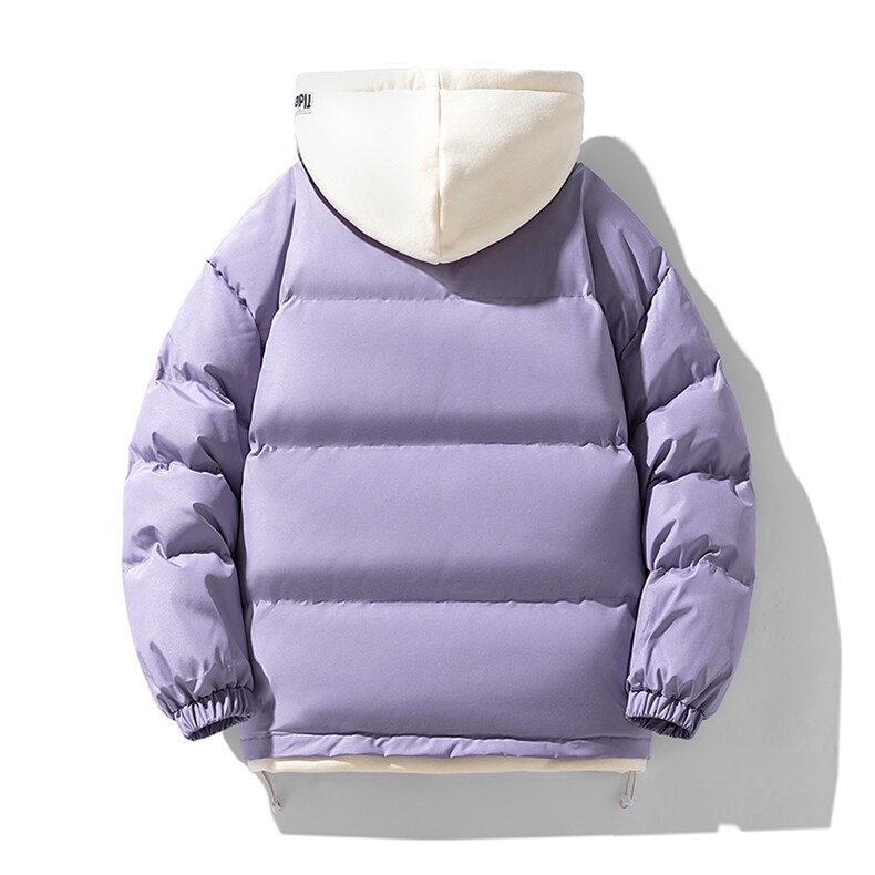 现货抖音得物供视频三防加厚羽绒假两件连帽棉衣外套棉服MY8062,男装棉衣,电商A486