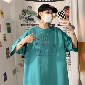 DX17191- P20 纯短袖t恤男大码半袖打底衫宽松体恤衫 港风图片
