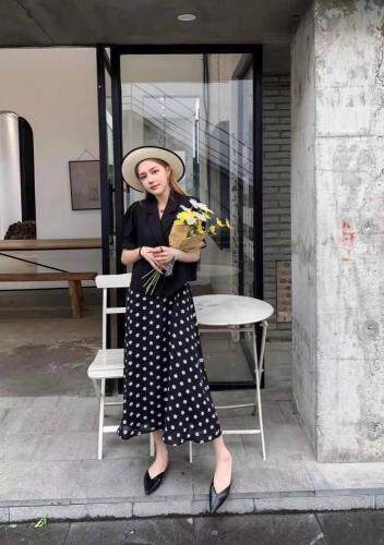 两件套时尚大方优雅连衣裙，女装连衣裙，青羽鹤