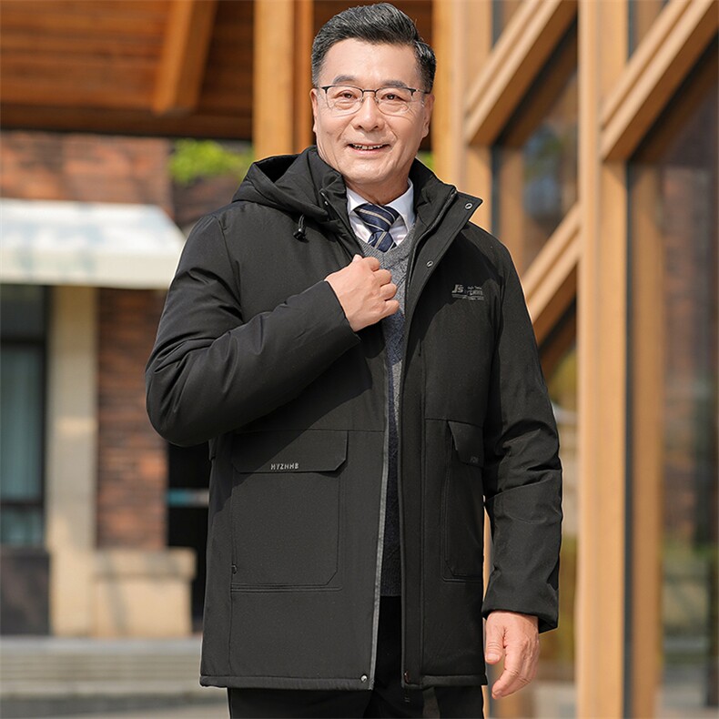 男士简单中老年冬季连帽时尚休闲棉衣男中年保暖外套YD23008-P120,男装棉衣,星座1105-3