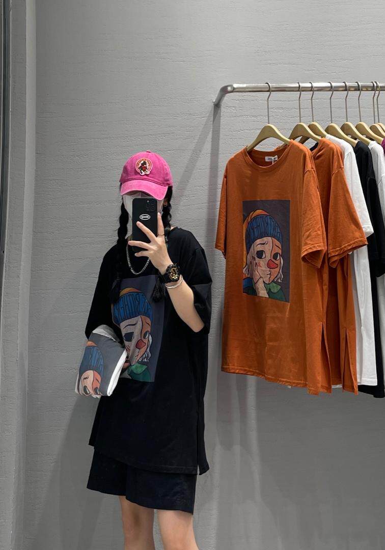 夏季新款图案短袖T恤，女装T恤，JIAN.Z 简.站