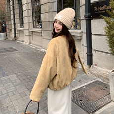 新款首上2C0281031P255K385麂皮绒90绒保暖外套，女装羽绒服，2C028