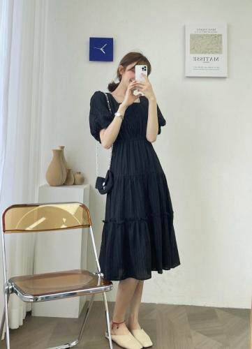 夏季新款带包包连衣裙，女装连衣裙，墨初