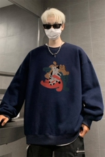 ！圆领卫衣男装港风长袖T恤男外套男WY257-特P23，男装T恤，电商B367