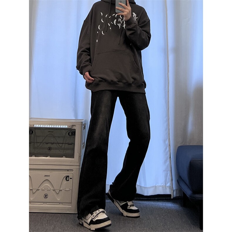 美式hiphop牛仔裤修身直筒微喇叭裤68,男装牛仔裤,星座310A-4