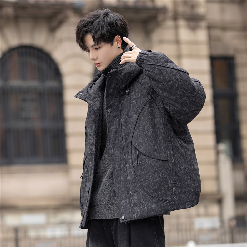 设计师款羽绒服冬季白鸭绒加厚保暖连帽外套男士Y25036-P395控678,男装羽绒服,电商A355（原A415）