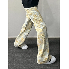 NZT41LL-特P43cleanfit美式复古提花牛仔裤男高街直筒裤，男装牛仔裤，星座1007（原301D）