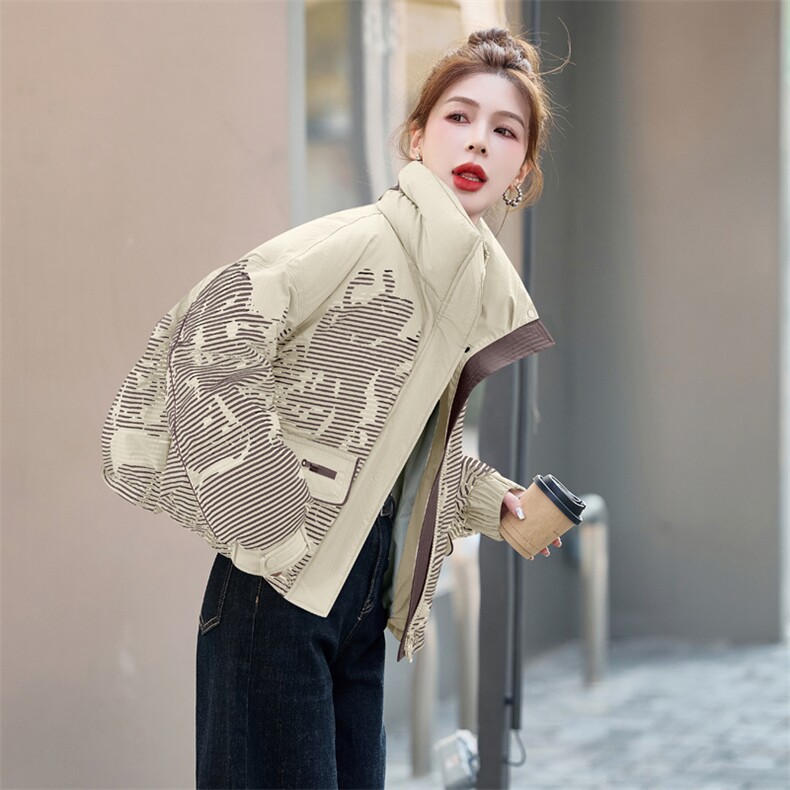 现货.短款宽松白鸭绒2025冬季新款羽绒服,女装羽绒服,布依丽人