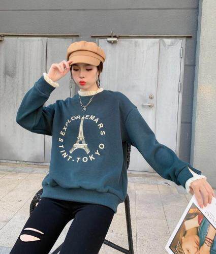 冬装新款加绒卫衣，女装卫衣/绒衫，依诺阁